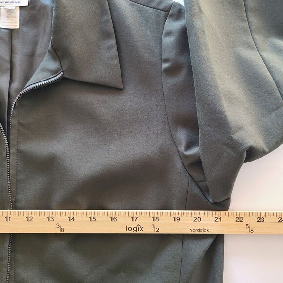 Pendleton Wool Zip-Up Olive Green Long Sleeve Jacket Size 16 - Picture 11 of 12